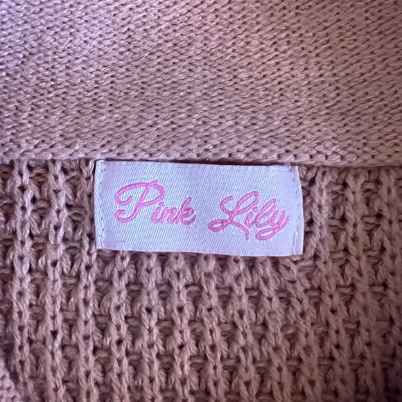 Pink Lily-  pink sweater, size small - Picture 3 of 5